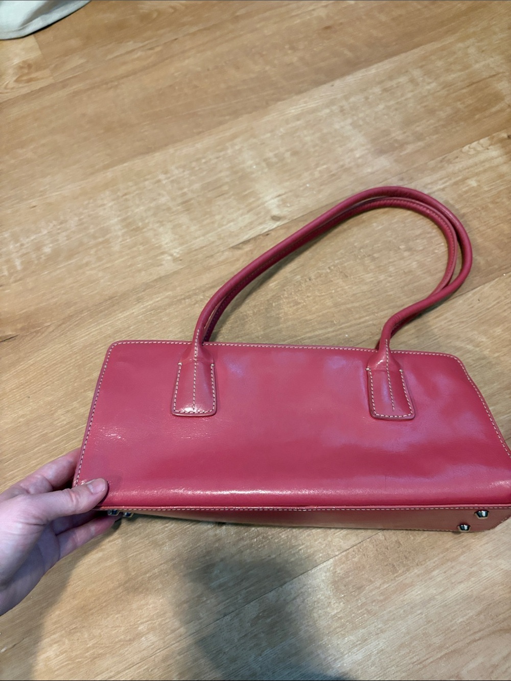 Pink leather shoulder Bag